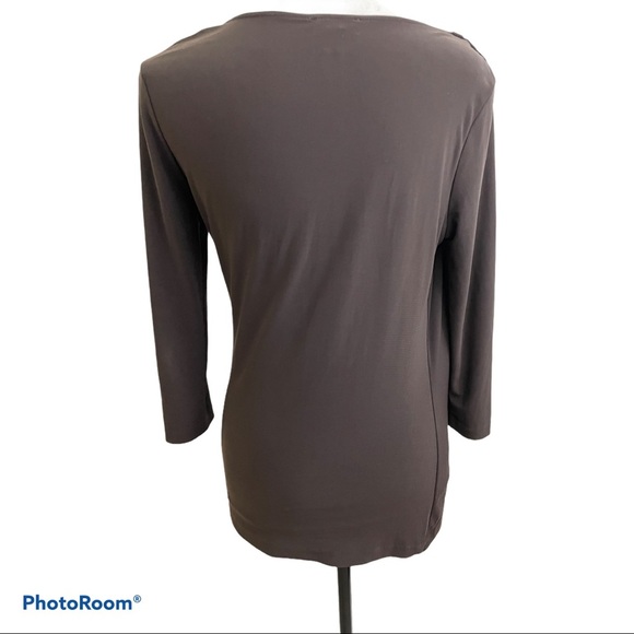 Vince Camuto pleated shoulder long sleeve size small blouse top - Picture 7 of 7